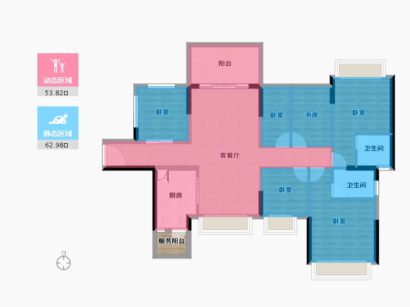 广东省-湛江市-硕基一品-105.99-户型库-动静分区