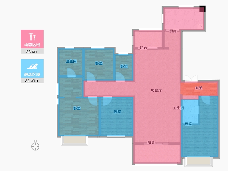 湖南省-长沙市-中海·熙湾-150.00-户型库-动静分区