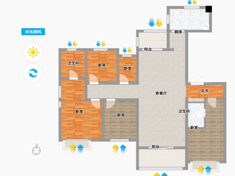 湖南省-长沙市-中海·熙湾-150.00-户型库-采光通风