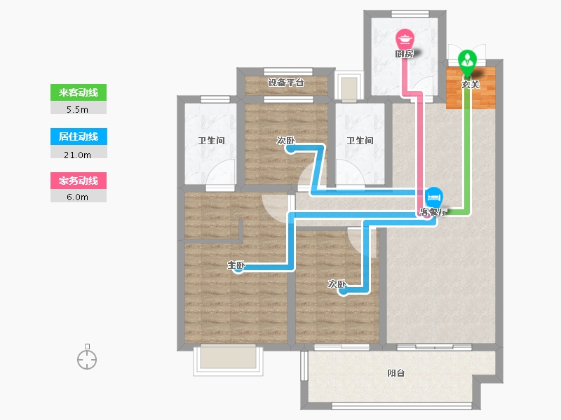 安徽省-宿州市-宿州吾悦广场-100.00-户型库-动静线