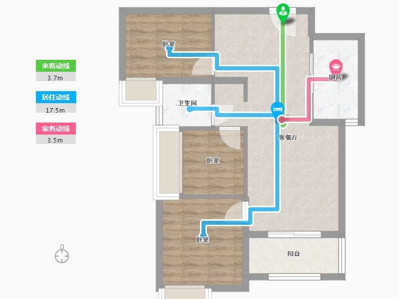 湖北省-武汉市-金地悦海湾-63.97-户型库-动静线