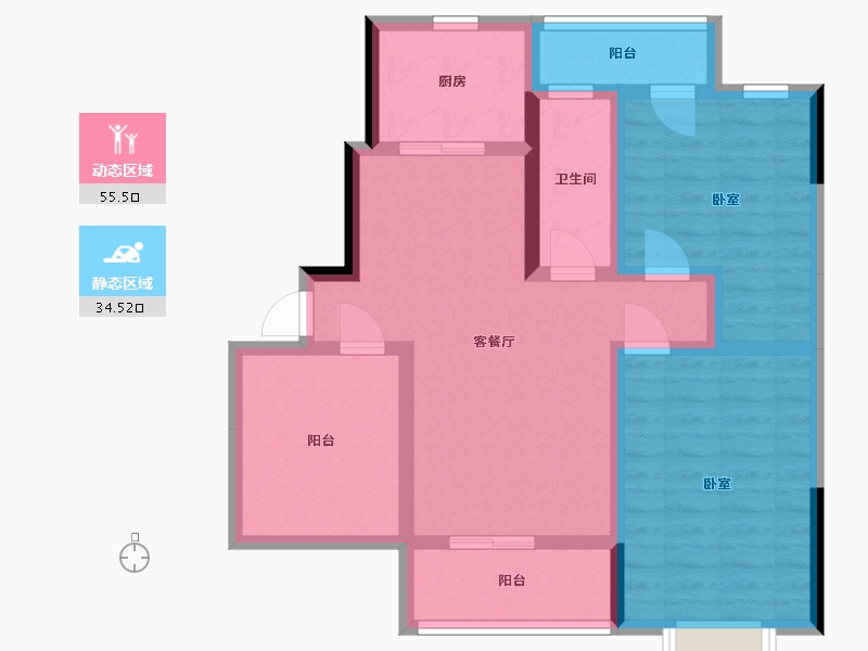 湖南省-株洲市-春藤公馆-78.90-户型库-动静分区