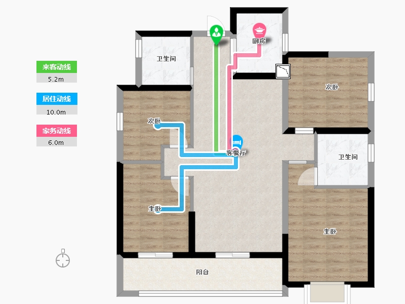 广东省-惠州市-惠阳恒大棕榈岛-97.00-户型库-动静线