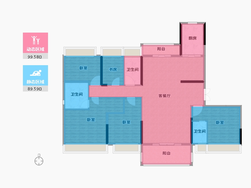 湖北省-黄石市-碧桂园湖光山色-172.00-户型库-动静分区