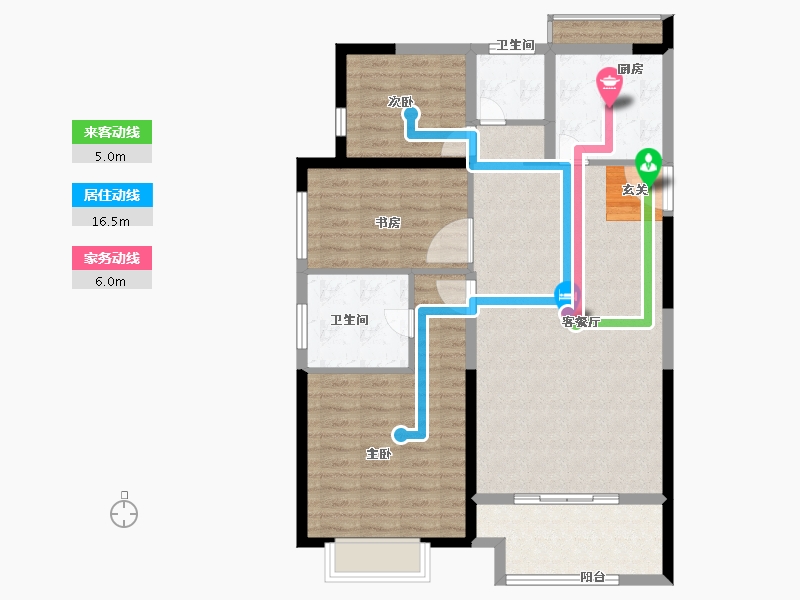 安徽省-宿州市-金皖御景兰庭-98.00-户型库-动静线