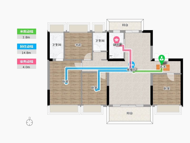 广东省-肇庆市-碧桂园龙熹山-109.44-户型库-动静线