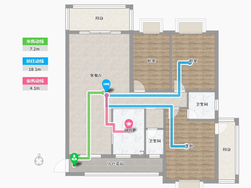 广西壮族自治区-贺州市-钟山县壹号商业广场-111.14-户型库-动静线