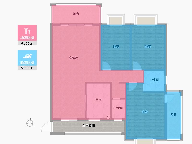 广西壮族自治区-贺州市-钟山县壹号商业广场-111.14-户型库-动静分区