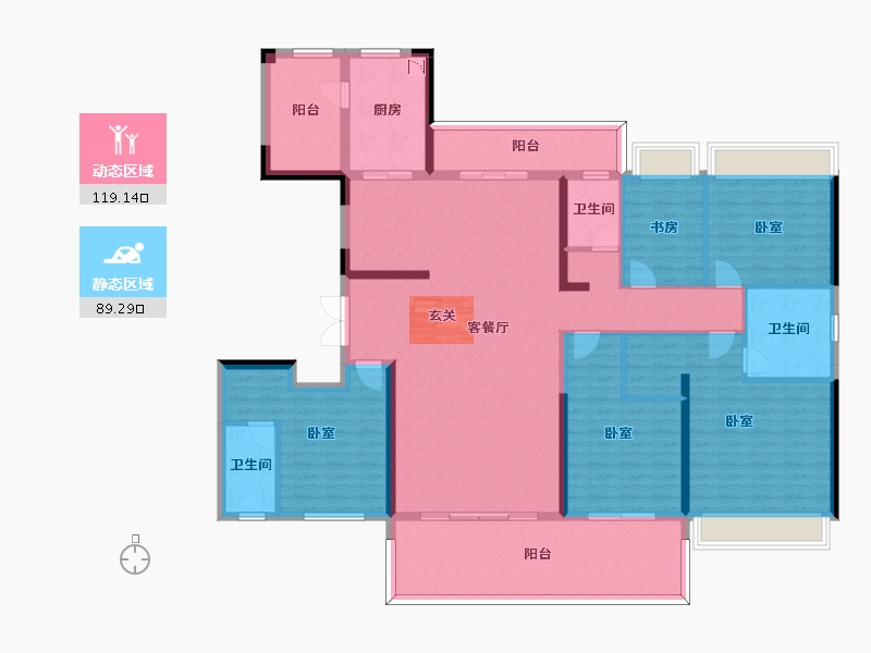 广东省-肇庆市-碧桂园龙熹山-188.79-户型库-动静分区