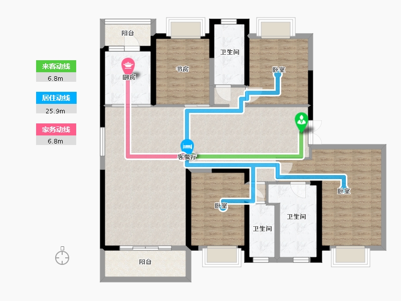 湖北省-武汉市-光谷创新天地-132.67-户型库-动静线