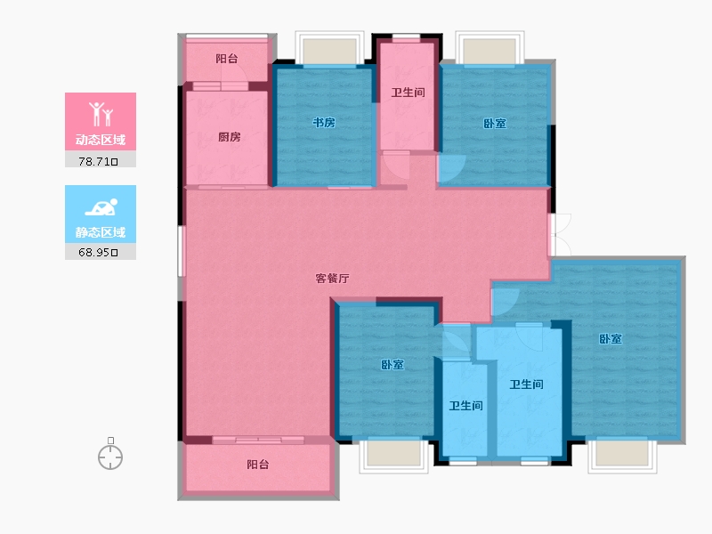 湖北省-武汉市-光谷创新天地-132.67-户型库-动静分区