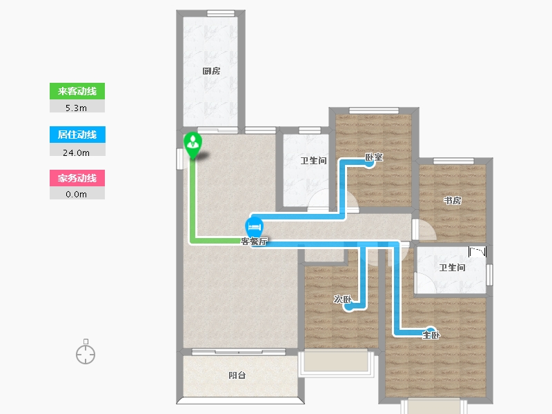 安徽省-安庆市-恒大珺睿府-106.99-户型库-动静线