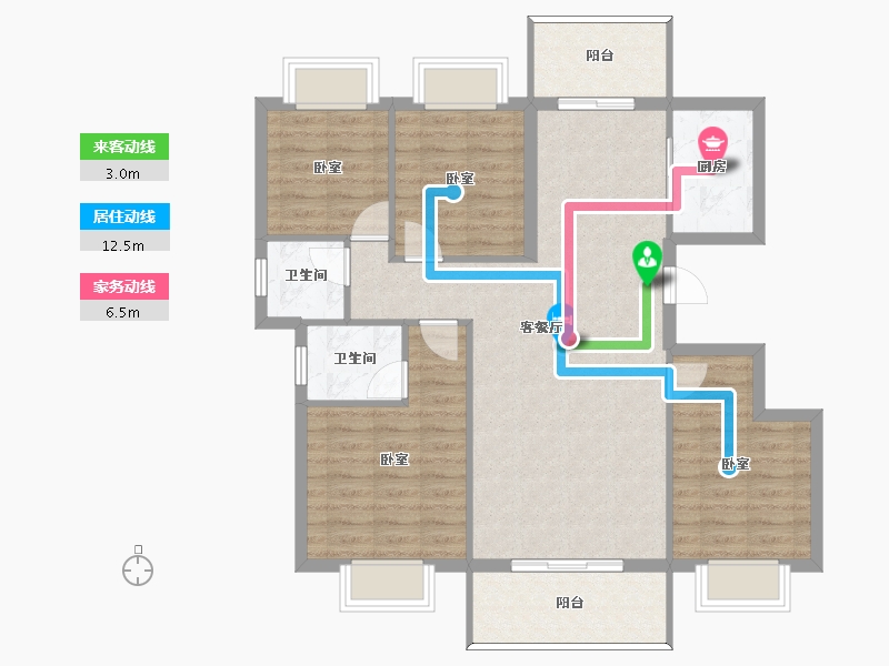 河南省-信阳市-息县美好生活家园-98.44-户型库-动静线