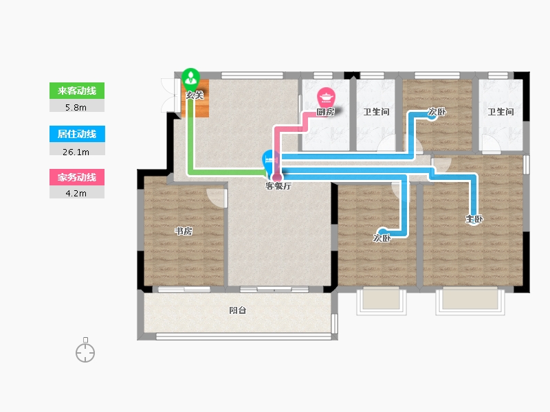 江苏省-常州市-牡丹学府-114.00-户型库-动静线