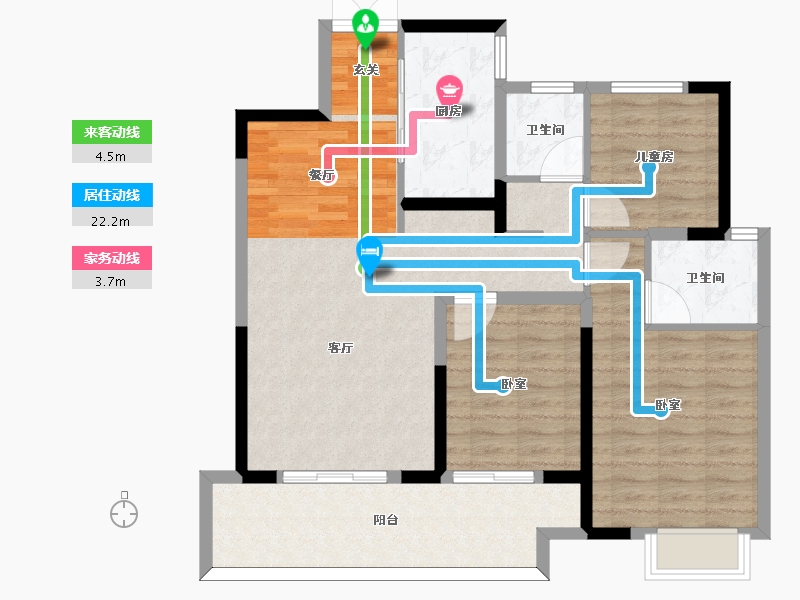 河南省-信阳市-春晖上河珺-95.00-户型库-动静线