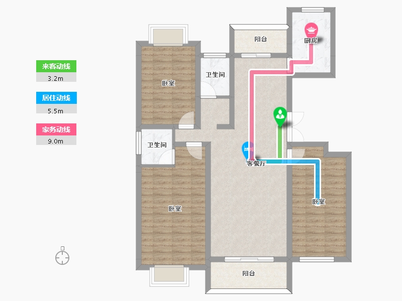 河南省-信阳市-江南印象-103.57-户型库-动静线