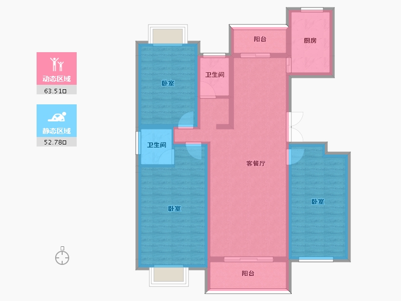 河南省-信阳市-江南印象-103.57-户型库-动静分区