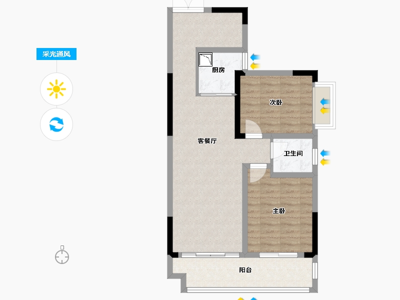 湖南省-湘潭市-火炬学府-72.52-户型库-采光通风