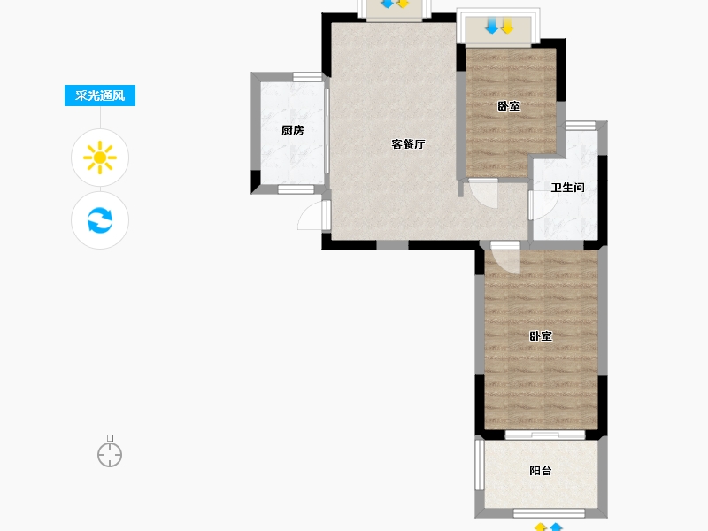 湖北省-武汉市-名流印象-62.09-户型库-采光通风