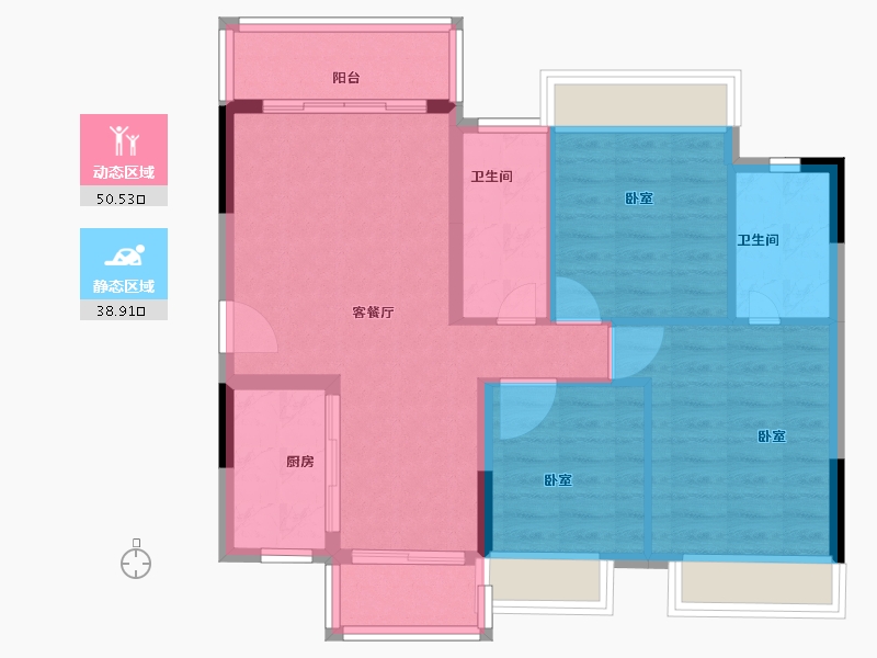 广东省-江门市-名爵华府-80.46-户型库-动静分区