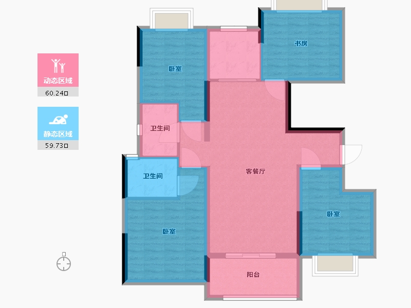 湖北省-武汉市-华润华发梧桐湖国际社区中央公园-108.00-户型库-动静分区