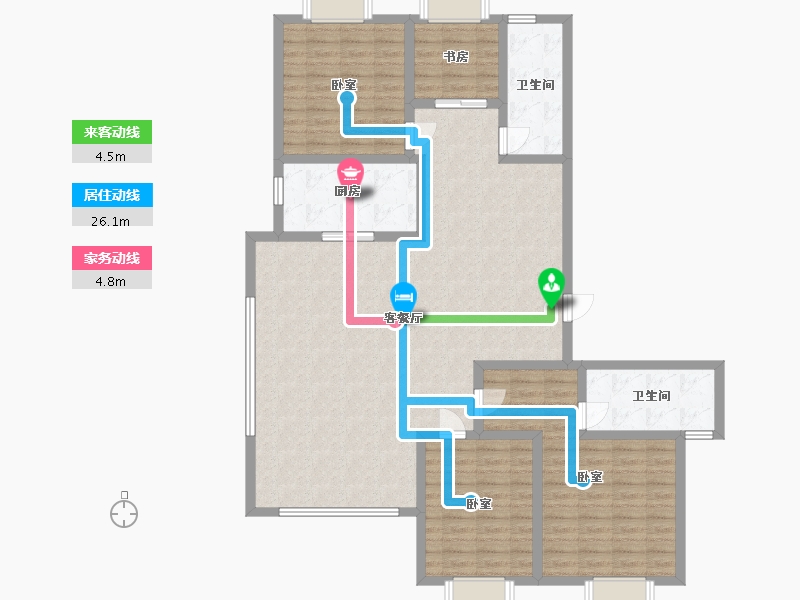 湖南省-株洲市-水木阳光里-139.35-户型库-动静线