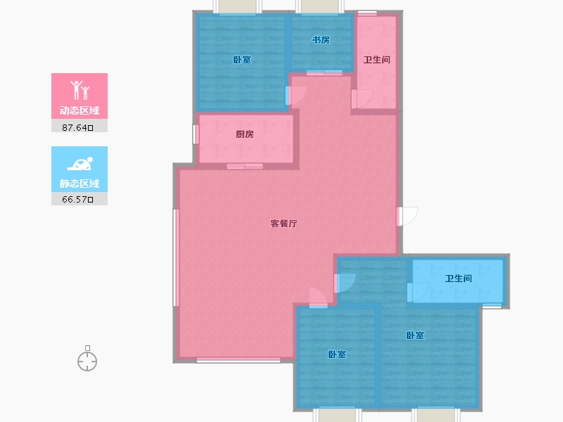 湖南省-株洲市-水木阳光里-139.35-户型库-动静分区