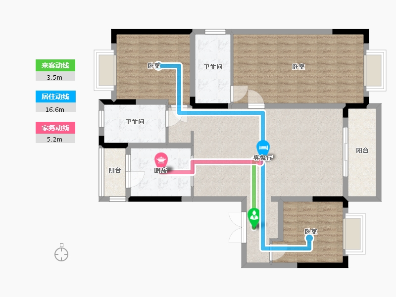 湖北省-武汉市-光谷创新天地-107.42-户型库-动静线