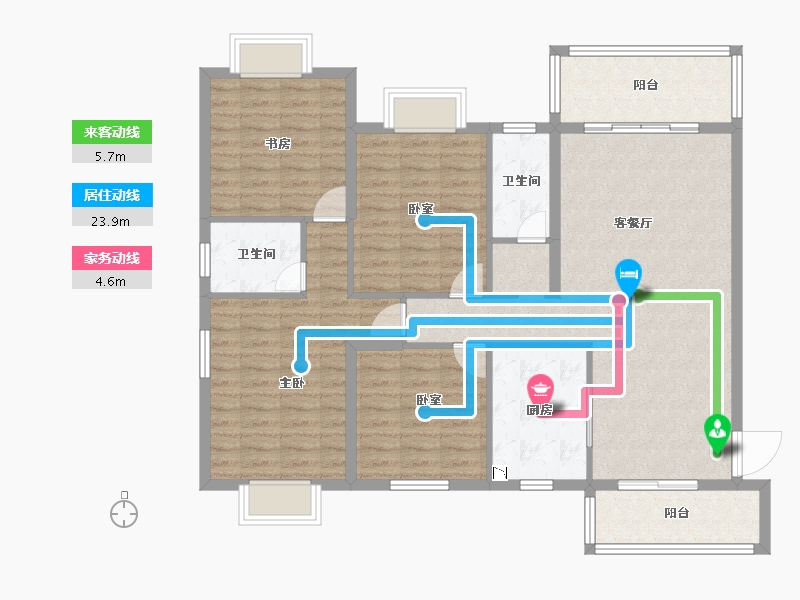 广西壮族自治区-贺州市-钟山县壹号商业广场-117.10-户型库-动静线