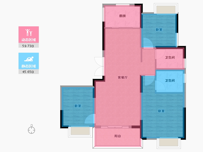 河南省-信阳市-京晟华庭-95.00-户型库-动静分区