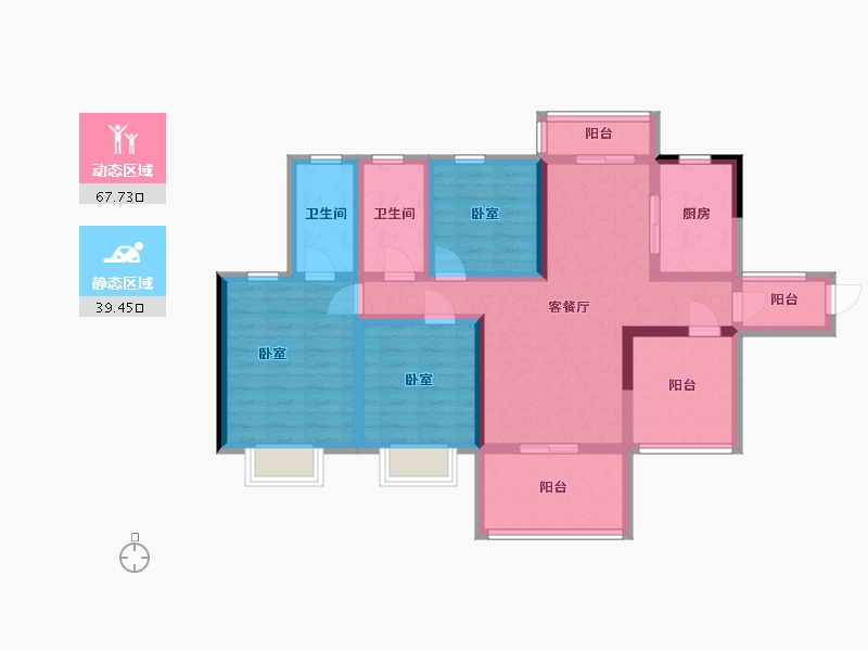 湖南省-株洲市-春藤公馆-93.28-户型库-动静分区