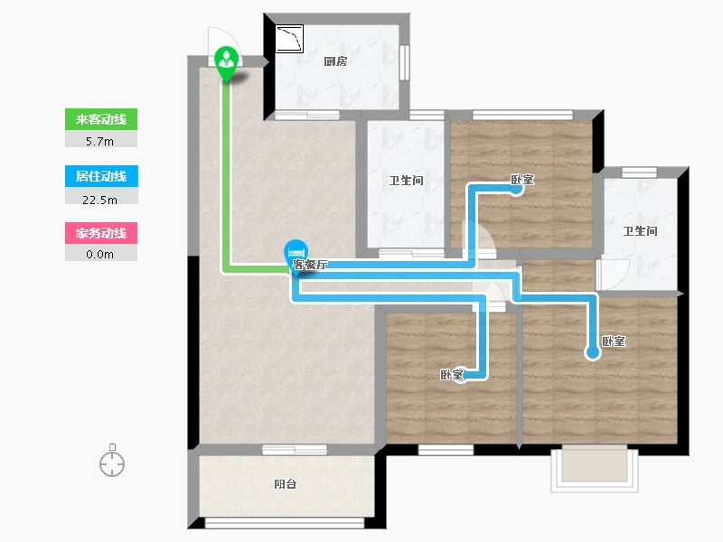 湖南省-株洲市-万维壹品熙园-87.00-户型库-动静线