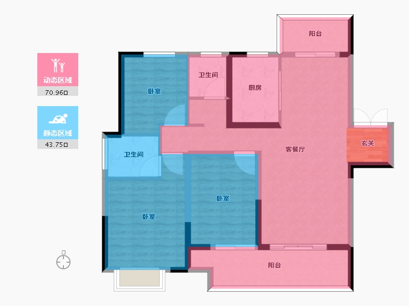 河南省-信阳市-春晖上河珺-103.01-户型库-动静分区