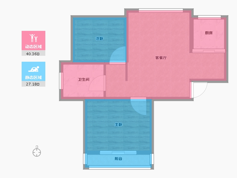 山东省-威海市-南苑泉都-60.00-户型库-动静分区