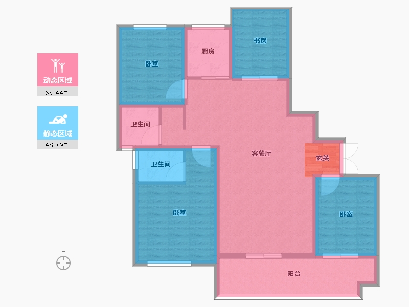 河南省-信阳市-如意府-102.11-户型库-动静分区