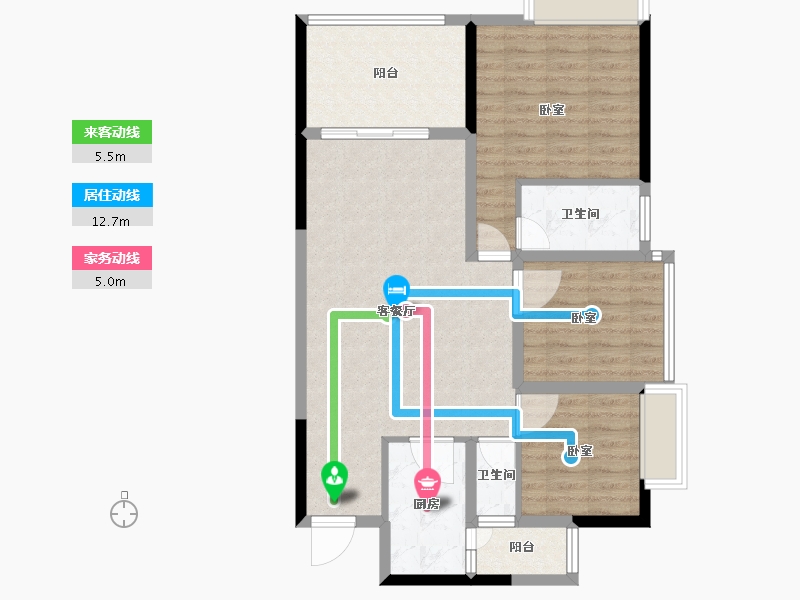 广东省-江门市-逸朗华府-87.60-户型库-动静线