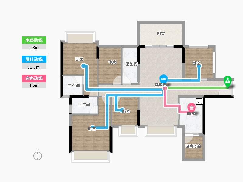 广东省-湛江市-硕基一品-116.49-户型库-动静线