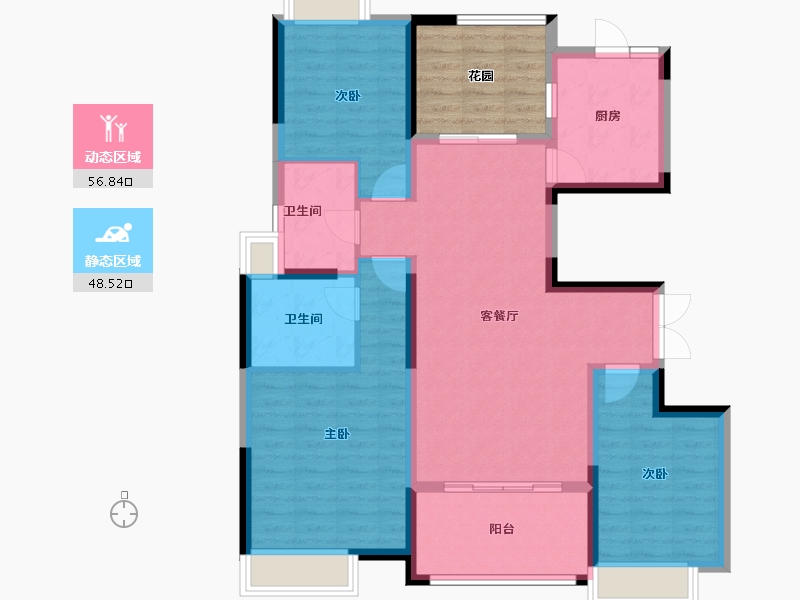 湖南省-湘潭市-湘潭万达广场（万达华府）-102.31-户型库-动静分区