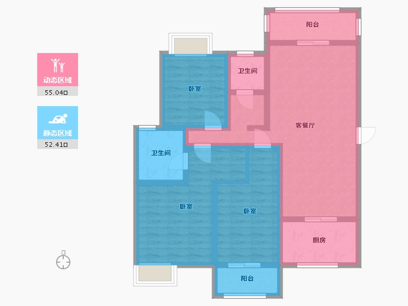 湖南省-株洲市-华晨神农湾-94.25-户型库-动静分区