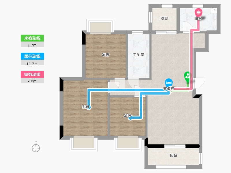 湖南省-长沙市-浔龙河•学府-78.48-户型库-动静线