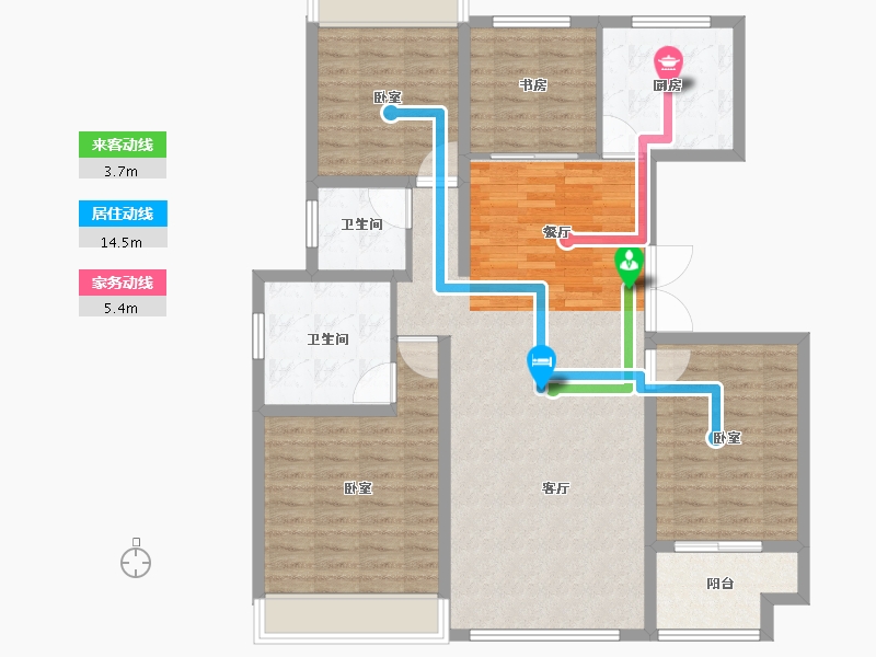 河南省-信阳市-信阳湖畔人家-116.01-户型库-动静线