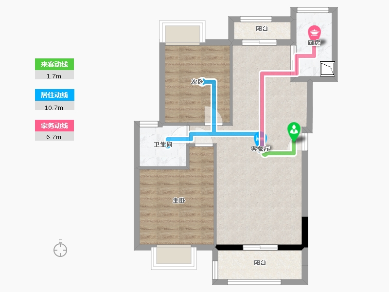 湖南省-长沙市-浔龙河•学府-66.93-户型库-动静线