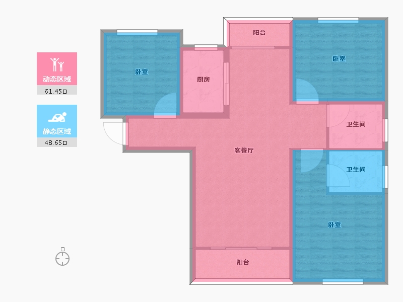 河南省-信阳市-中环荣域宝源-99.01-户型库-动静分区