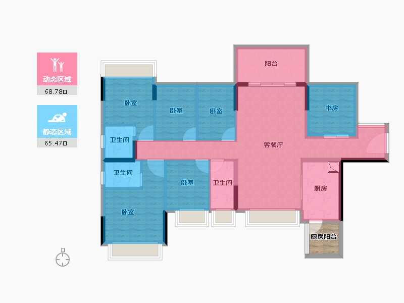 广东省-湛江市-硕基一品-123.39-户型库-动静分区