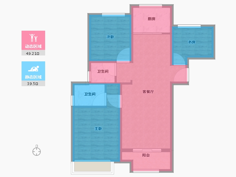 山东省-威海市-保集蓝郡-79.21-户型库-动静分区