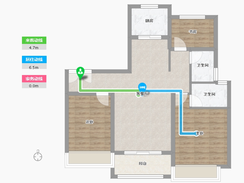 山东省-威海市-保集蓝郡-75.18-户型库-动静线