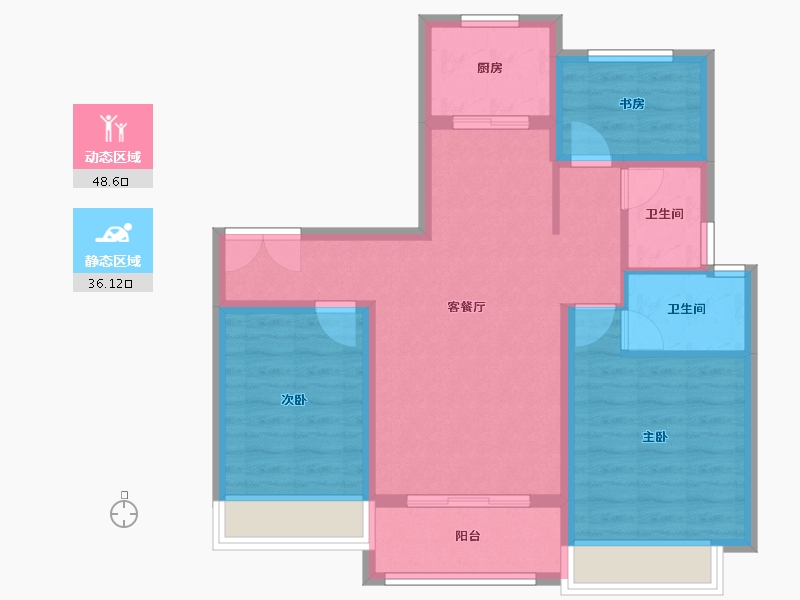 山东省-威海市-保集蓝郡-75.18-户型库-动静分区