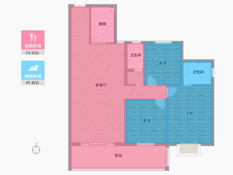 广西壮族自治区-贺州市-钟山县壹号商业广场-108.88-户型库-动静分区