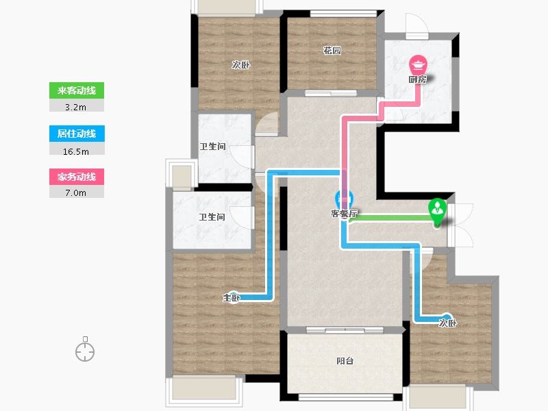 湖南省-湘潭市-湘潭万达广场（万达华府）-103.02-户型库-动静线