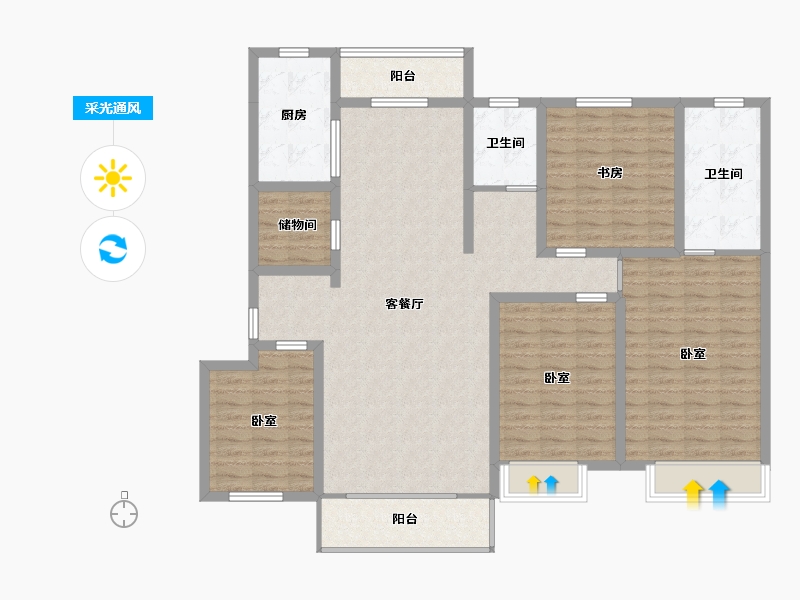 河南省-许昌市-建业北海森林半岛-138.00-户型库-采光通风